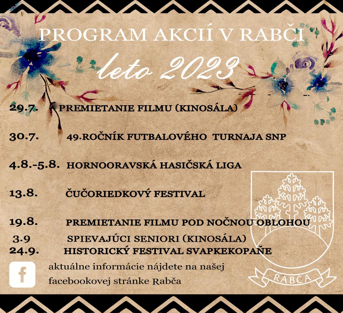 Akcie na Leto 2023 - Oficiálna stránky obce Rabča